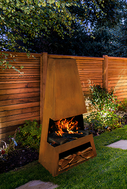 H&P Building - Corten Steel Fire Pit, Linear Cor-Ten Steel  Fire Pit - Custom Outdoor Fire Pits - Best Fire Pits