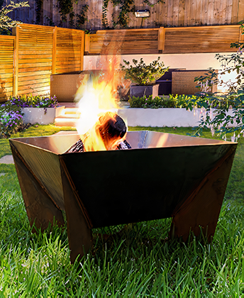 H&P Building - Corten Steel Fire Pit, Linear Cor-Ten Steel  Fire Pit - Custom Outdoor Fire Pits - Best Fire Pits