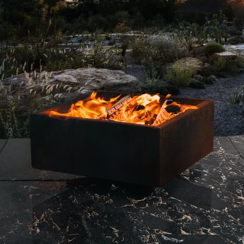 H&P Building - Corten Steel Fire Pit, Linear Cor-Ten Steel  Fire Pit - Custom Outdoor Fire Pits - Best Fire Pits