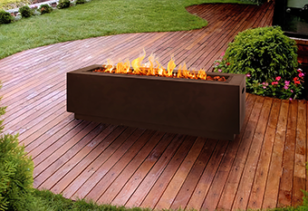 H&P Building - Corten Steel Fire Pit, Linear Cor-Ten Steel  Fire Pit - Custom Outdoor Fire Pits - Best Fire Pits